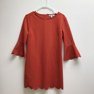 She+sky 3/4 scalloped bell sleeve
